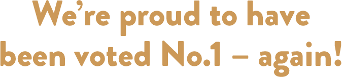 We’re proud to have been voted No.1 – again!